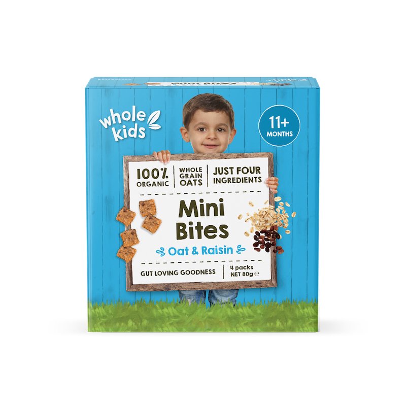 Whole Kids Mini Bites Oats & Raisin 20g 4 pack  (box of 4)