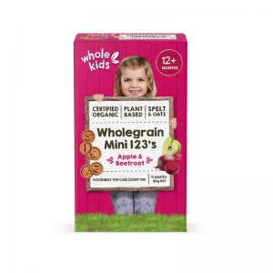 Whole Kids Mini 123 Biscuits - Apple & Beetroot 27.5g x 4pk (Box of 6)