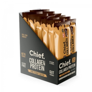 CHIEF *CHOC COATED* PEANUT BUTTER COLLAGEN BAR 45G (BOX OF 12)