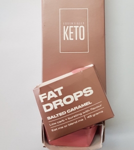 ESSENTIALLY KETO *NEW* FAT DROPS SALTED CARAMEL 45G X 6 (BOX OF 6)