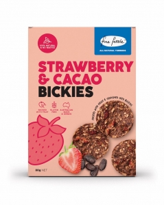 FINE FETTLE STRAWBERRY & CACAO BICKIES 80g (BOX OF 6)