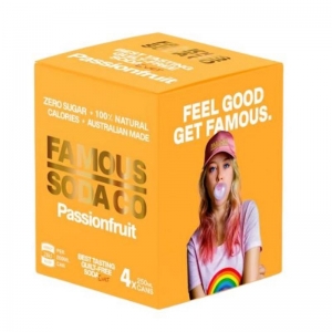FAMOUS CANS PASSIONFRUIT 250ML 4 PACK (BOX OF 6)
