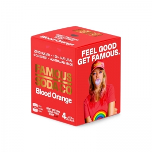 FAMOUS CANS BLOOD ORANGE 250ML 4 PACK (BOX OF 6)