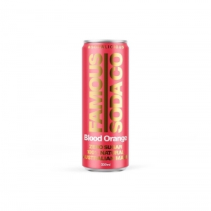 Famous Soda "new 330ml cans" Blood Orange (box of 12)