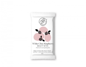 BEAUTY BITES WHITE CHOC RASPBERRY 32G (BOX OF 14)