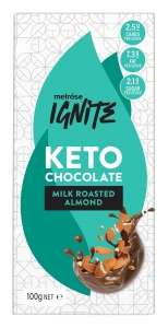 MELROSE IGNITE KETO CHOCOLATE MILK ROASTED ALMOND 100G (BOX OF 12)