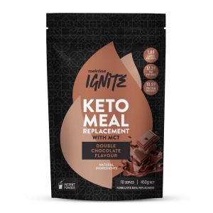 MELROSE IGNITE  KETO  MCT MEAL REPLACEMENT DOUBLE CHOC 450G (BOX OF 6)