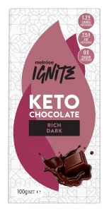 MELROSE IGNITE  KETO  CHOCOLATE RICH DARK 100G (BOX OF 12)