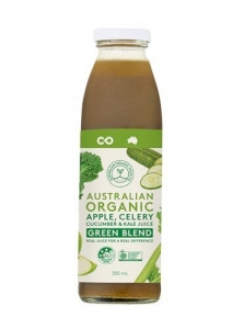 AUSTRALIAN ORGANIC FOOD CO. "GREEN" BLEND JUICE 350ML (BOX OF 8)