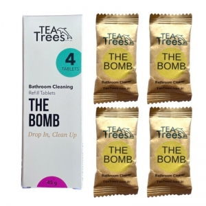 TEA TREES BATHROOM CLEANER  THE BOMB 4 TABLET REFILL (BOX OF 10)