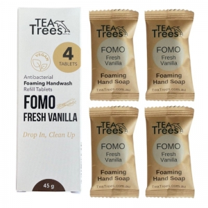TEA TREES FOMO HAND WASH  FRESH VANILLA 4 TABLET REFILL (BOX OF 10)
