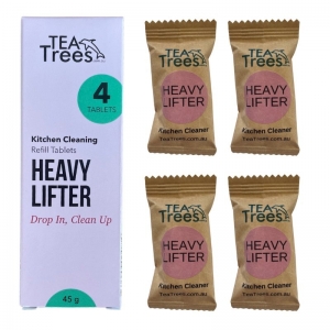TEA TREES KITCHEN CLEANER HEAVY LIFTER 4 TABLET REFILL (BOX OF 10)