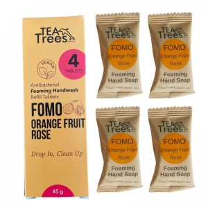 TEA TREES FOMO HAND WASH ORANGE ROSE 4 TABLET REFILL (BOX OF 10)