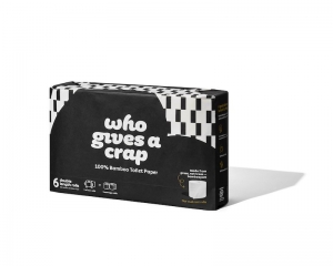 WHO GIVES A CRAP 100% BAMBOO PREMIUM 8 x 6 PACK  TOILET PAPER (BOX OF 8)